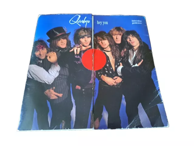 Quireboys Hey You 7" vinyl UK Parlophone 1989 limited edition gatefold sleeve