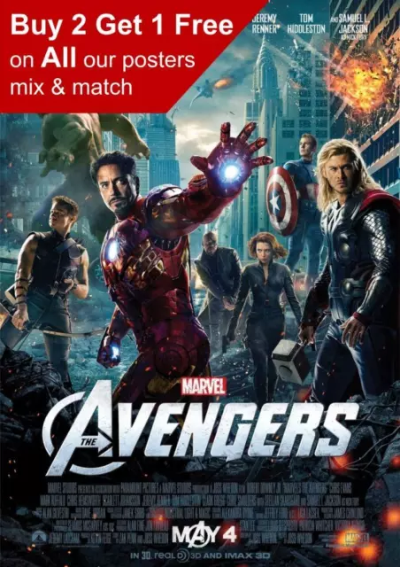 Avengers Assemble 2012 Movie Poster A5 A4 A3 A2 A1