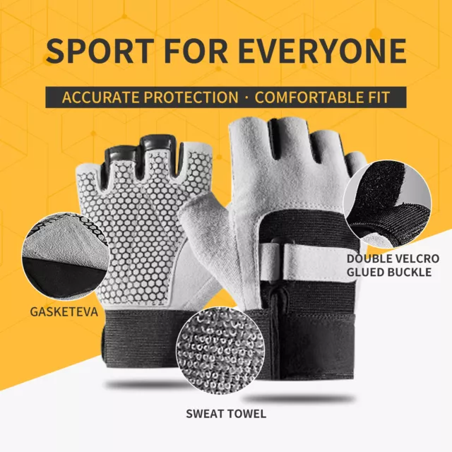 Gym Cycling Wrist Gloves Bodybuilding Training Weight Lifting Strength Fitness
