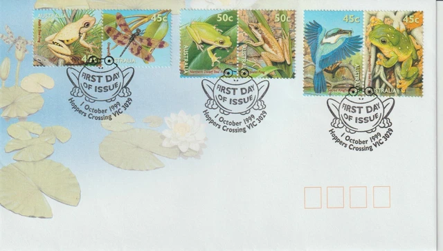 Australia 1999 Small Pond 45c & 50c se-tenant FDC
