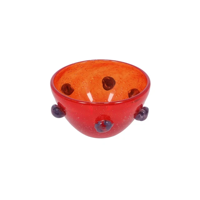Petit Vase Murano En Verre Soufflé Multicolore - Fait Main, Hauteur 13cm, Art Italien