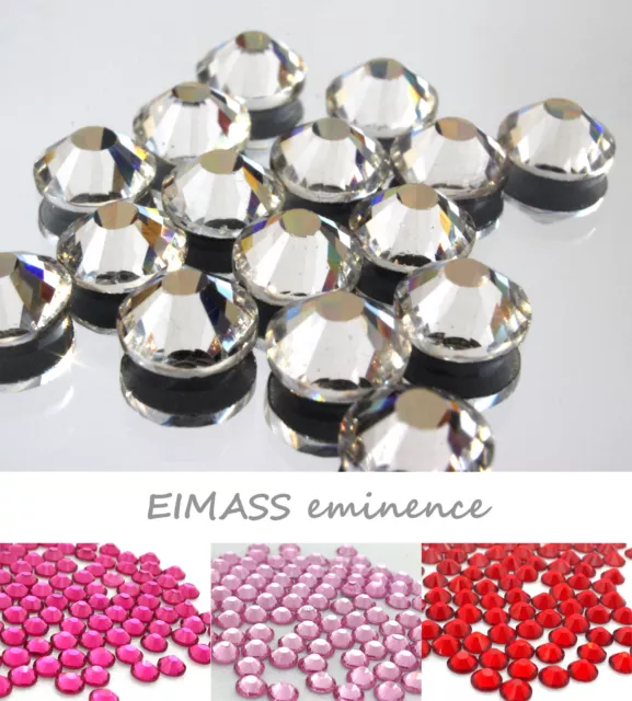 500 x Grade A Hotfix Glass Crystals, EIMASS® 7747 Flat Back Rhinestones, Gems