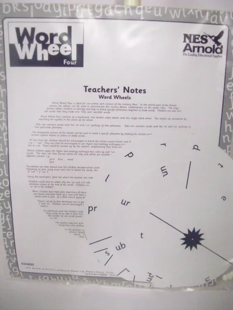 NES Arnold Large Educational Childrens Phonics Literacy Writing Word Wheel Four