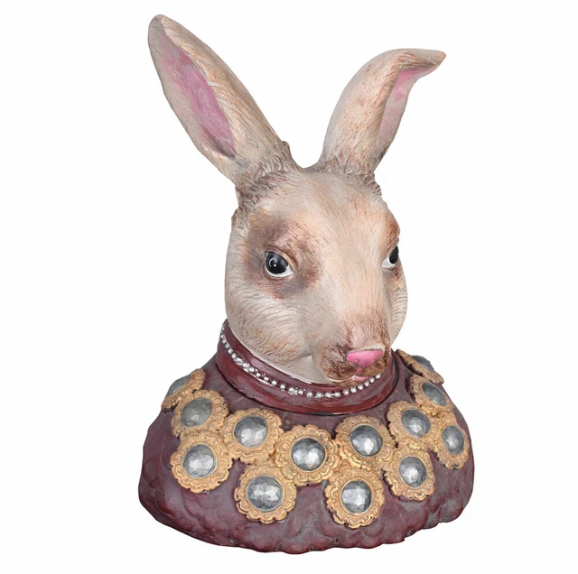 Hasenbüste Pasqua Testa di Coniglietto Lepre Decorativa Scatola Coniglio Figura