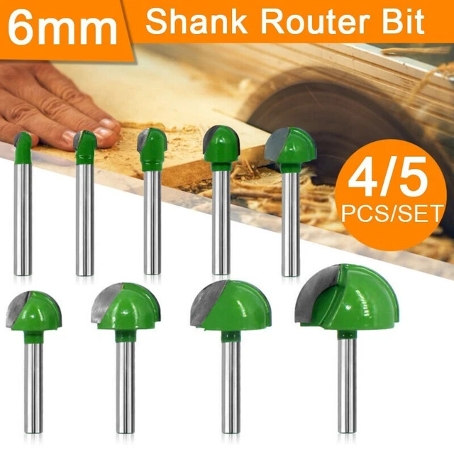 Frese Per Legno A Punta Tonda - Set 5 Pezzi Per Lavorazione CNC E Fresatrici - Foto 3