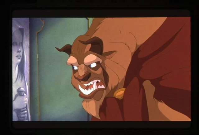 BEAUTY AND THE Beast Disney Animation holding hands Original 35mm ...