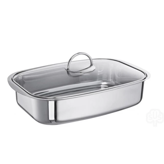 Schulte Ufer Allzweck-Sicht-Bräter 36cm SUS Bräter 6l mit Glasdeckel Induktion