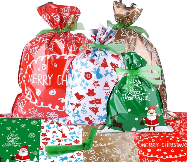 Confezione Da 10 Sacchetti Regalo Di Natale Confezioni Regalo Di Grandi Dimensio