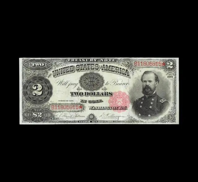 RARE 1891 $2 TREASURY "McPHERSON" SUPERB VERY FINE COND.