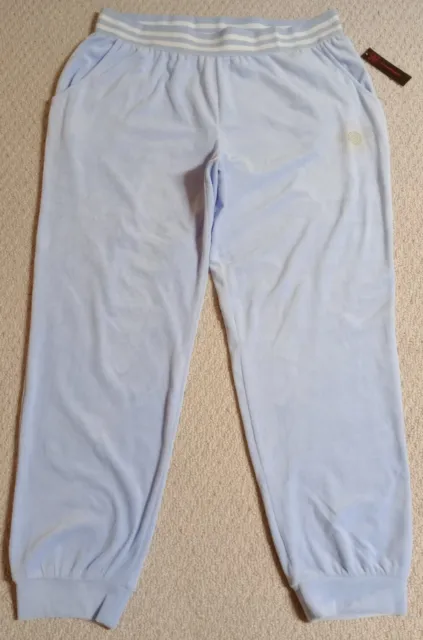 New With Tags No Boundaries Womens X Large Blue Polyester Blend Velour Pants 23