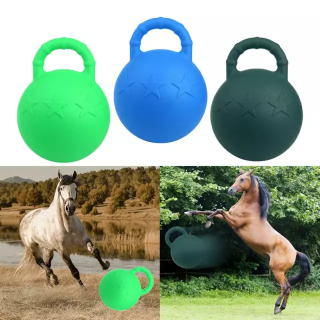 Heavy Duty Chew Ball, Equine Horse Pony Rubber Bouncy Soccer Play Toy Stable
