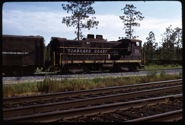 Original Rail Slide - SCL Seaboard Coast Line 28 Jacksonville FL 5-19-1974