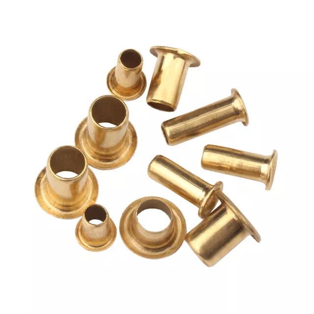 M1.5 M1.7 M2 M2.5 Brass Tubular Rivets Nuts Through Hole Rivets Hollow Grommets