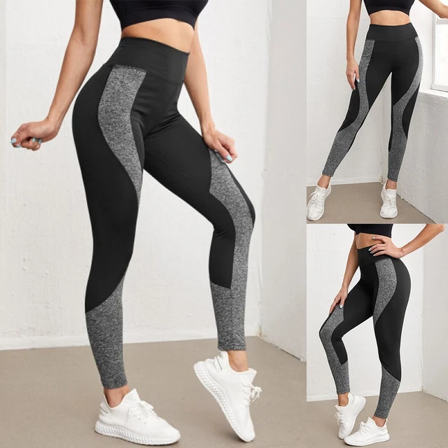 Pantaloni yoga donna taglia alta 2023 cuciture colorate fitness pantaloni lunghi