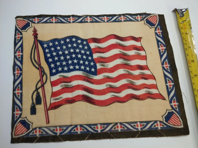 9 Small Flags 10" x 7" (approx) USA, Spain, Scotland, Poland, Japan, Cuba, etc