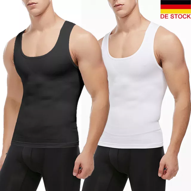 Herren Bauch Brust Kompression Weste T-Shirt Körperformer Shapewear Unterwäsche