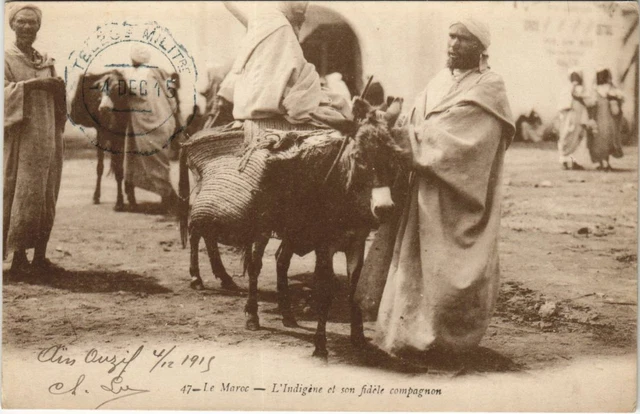 CPA AK Indigene et son fidele compagnon MAROC (23854)