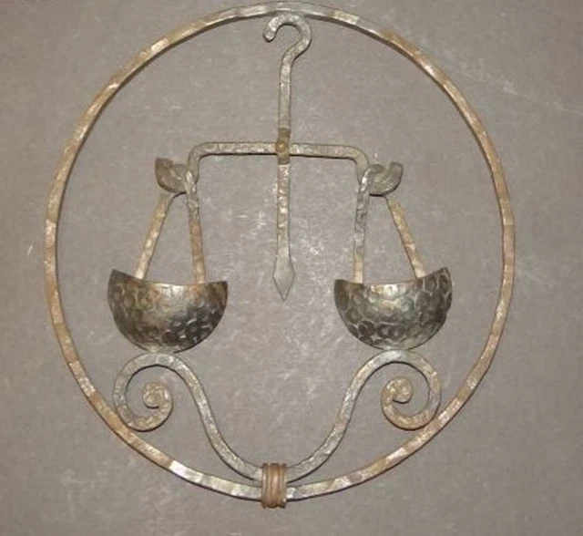 Schmiedeeisernes Eichamt-Zeichen? Waage, wohl 18/19.Jhd., D-21 cm (332-15128)