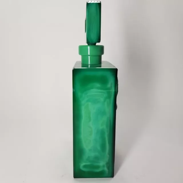 HOFFMANN & SCHLEVOGHT : Art Deco Ingrid Malachite Glass Perfume Bottle 2