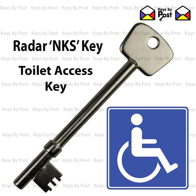 1 X NKS RADAR KEY Disabled Toilet Loo Bathroom Door Access Made in UK £ ...