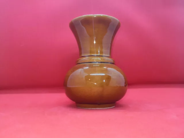 Vintage Prinknash Pottery Brown Glaze Vase