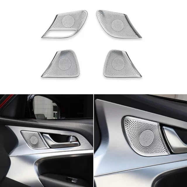 For Genesis G70 Stainless steel Side Door Audio Speaker Decoration Cover Trim