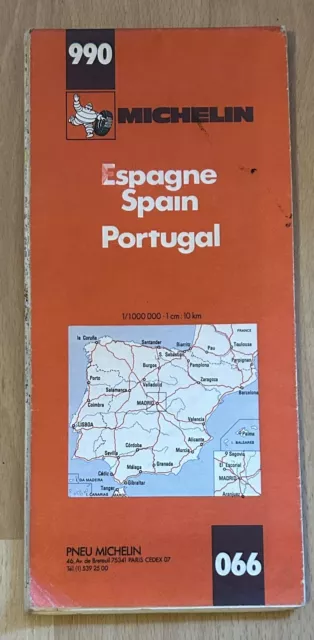 Michelin Map Of Spain And Portugal, No: 990