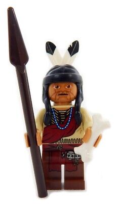 NEW LEGO NATIVE AMERICAN SHAMAN MINIFIG indian minifigure tribal healer spear