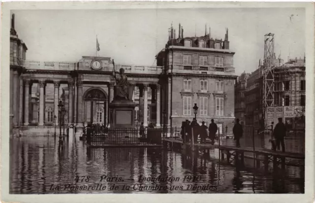 CPA PARIS INONDATION 1910. 478 Passerelle de la Chambre des Deputes (562058)