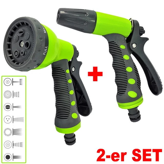 Gartenspritze Spritzpistole Gartenbrause 2-tlg Set Wasserspritze Schlauchdüse