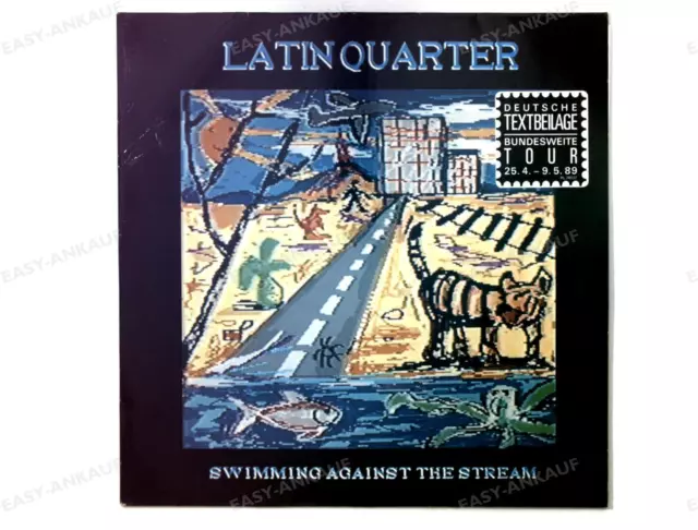 Latin Quarter - Swimming Against The Stream Europe LP 1989 + Innerbag,Insert .