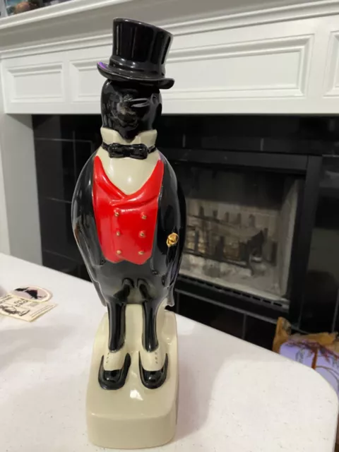 Vintage Old Crow Figural Porcelain Kentucky Bourbon Whiskey Decanter 13”Tall