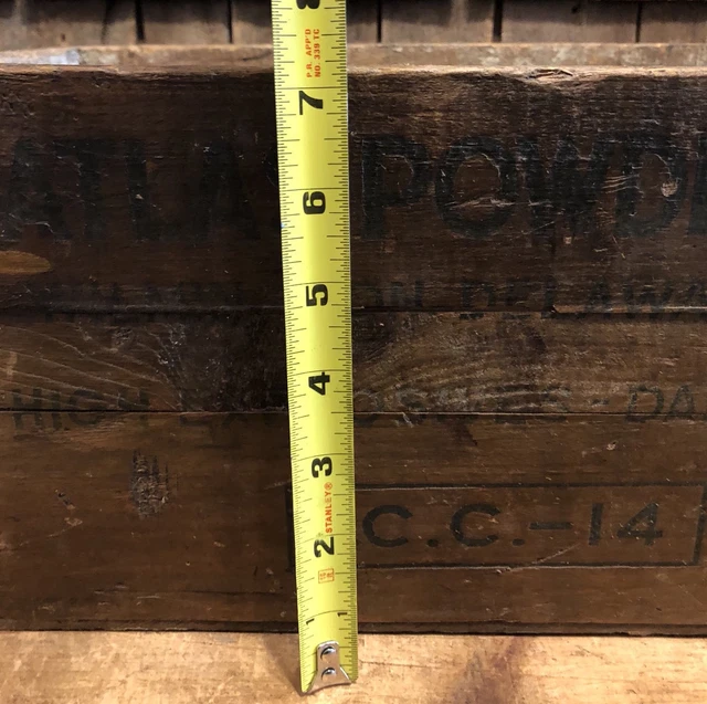 Antique ATLAS POWDER Co. Explosive Box Advertising Wooden Crate 11