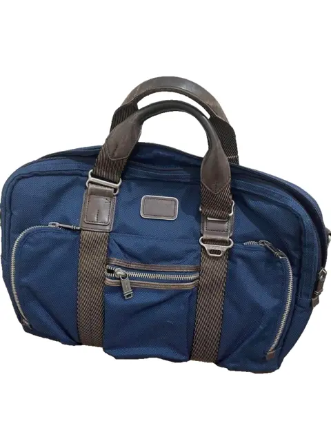 TUMI  22611BTH ALPHA BRAVO  Mcnair Slim Briefcase  business bag blue used