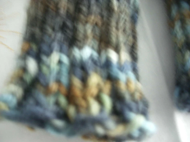 warme Wollstulpen handgestrickt für Kinder/Jugendliche mehrfarbiger Farbverlauf 3