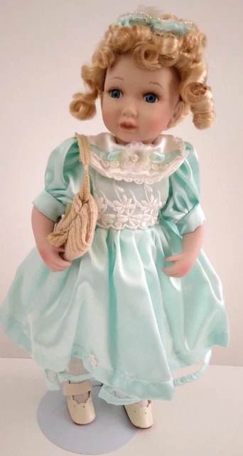 Vtg ? Heritage Signature Collection SHELBY Porcelain Doll 15" Tall Open Box RARE 2