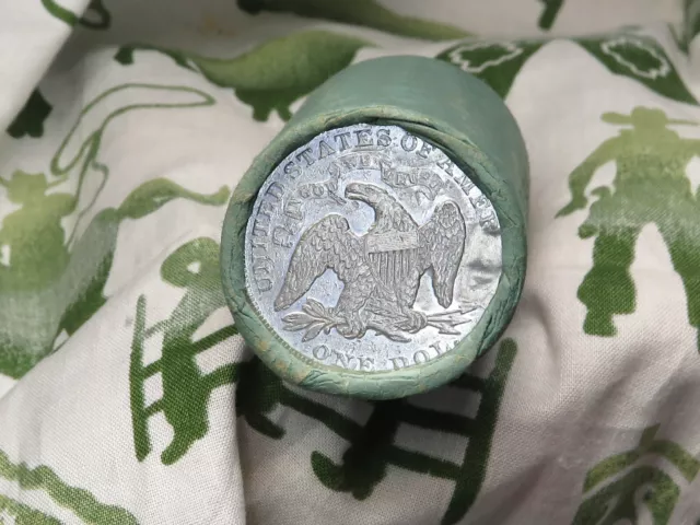20 Coin Morgan Silver Dollar Roll SEATED LIBERTY END / DMPL 1879 END L # @TT285