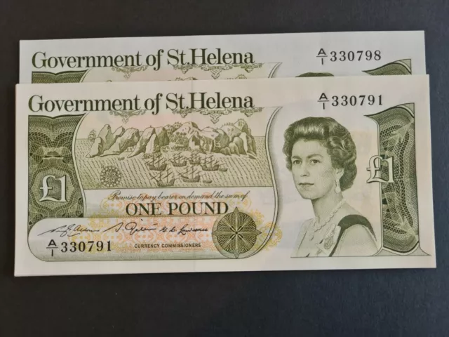 GOVERNMENT OF ST HELENA 1 POUND Prefix A/1 P9 UNC (Lot #069)