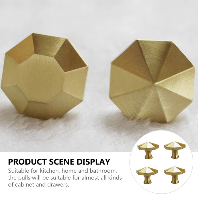 4 Pcs/ Cabinet Knobs Copper Drawer Handle Vintage Decor 10