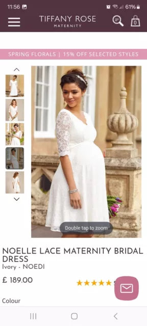 Tiffany Rose Maternity Wedding Dress Noelle Size 3