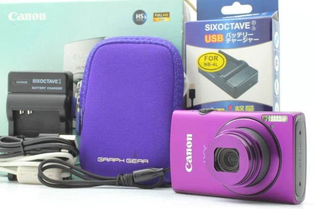 [MINT in Box] Canon PowerShot IXY 600F Digital Camera Purple 12.1 MP Zoom Japan