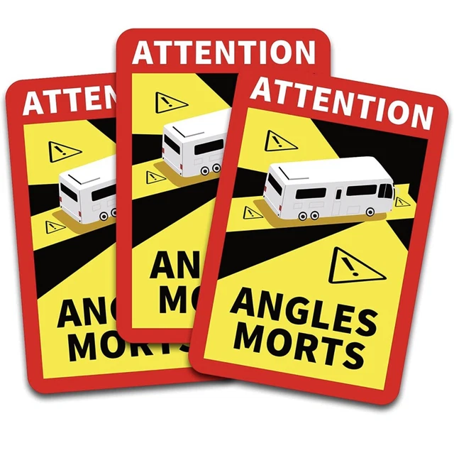 Adesivi Angoli Morti Per Camion E Roulotte 25x17 Cm - 3 Pezzi - 6