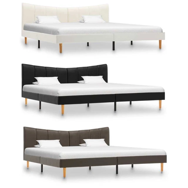 Polsterbett Kunstlederbett Bett Doppelbett Bettgestell mehrere Auswahl vidaXL