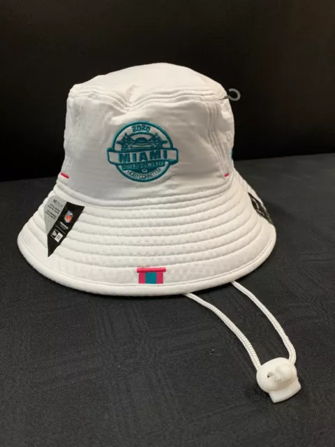 Super Bowl Liv Miami Host Committee New Era White/Teal Bucket Hat W/Drawstring