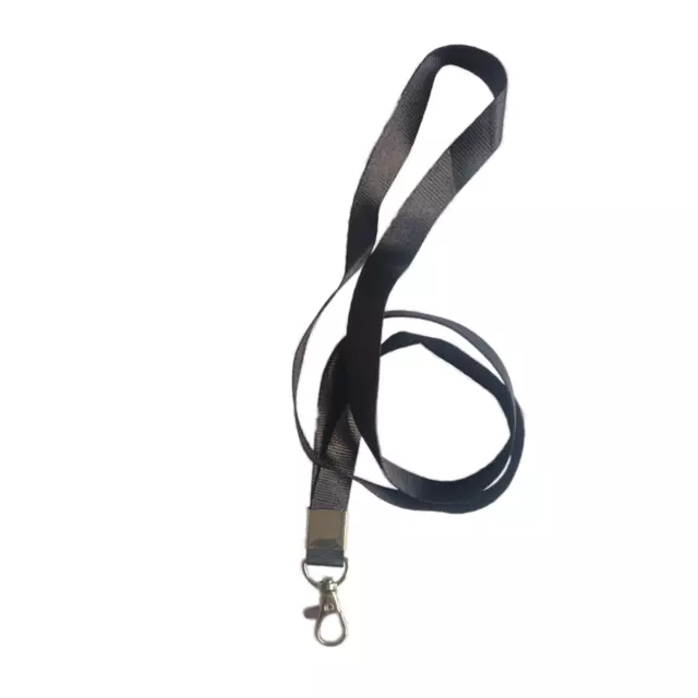 Schlüsselband schwarz Lanyard Karabiner Ausweishalter Schlüsselbund Nylon