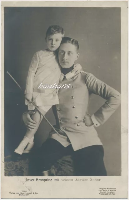 AK Unser Kronprinz mit seinem ältesten Sohn  ADEL & Monarchie (n882)