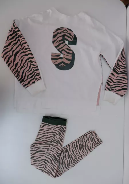 Leggings Maglione Stella McCartney Ragazze Età 12 Anni Bianco Rosa Zebra