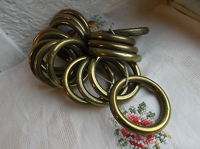 French vintage patina brass curtain 16 rings traditional decoration