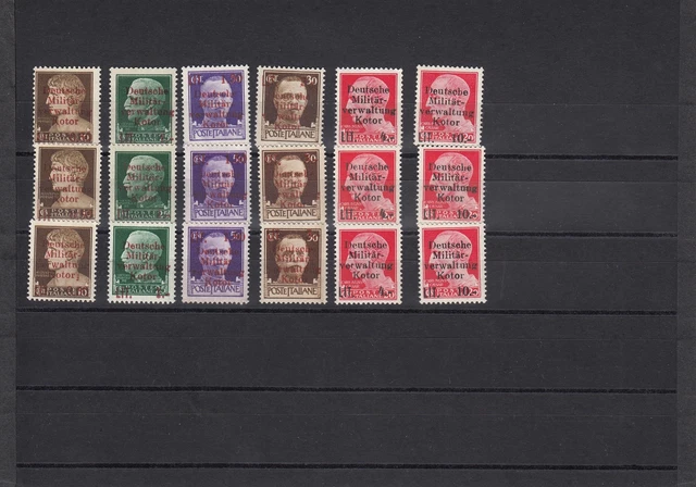 Kotor: MiNr. 1-6, Type I + II + III, postfrisch, **, BPP Signatur