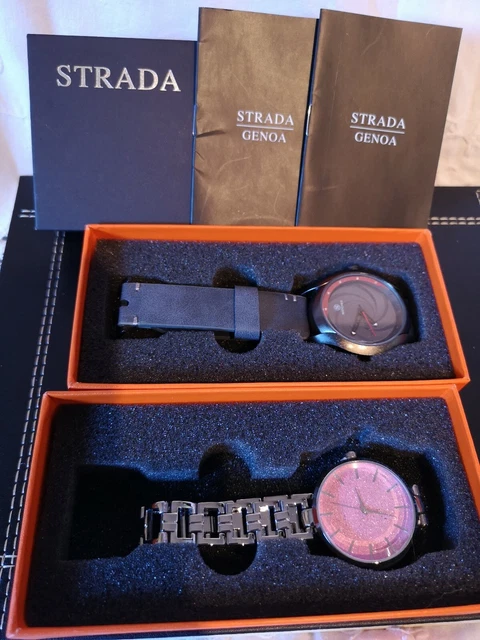 BRAND NEW STRADA Genoa Watch. Quartz. Brown leather strap. 14.99